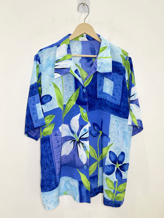 Blue Floral Shirt