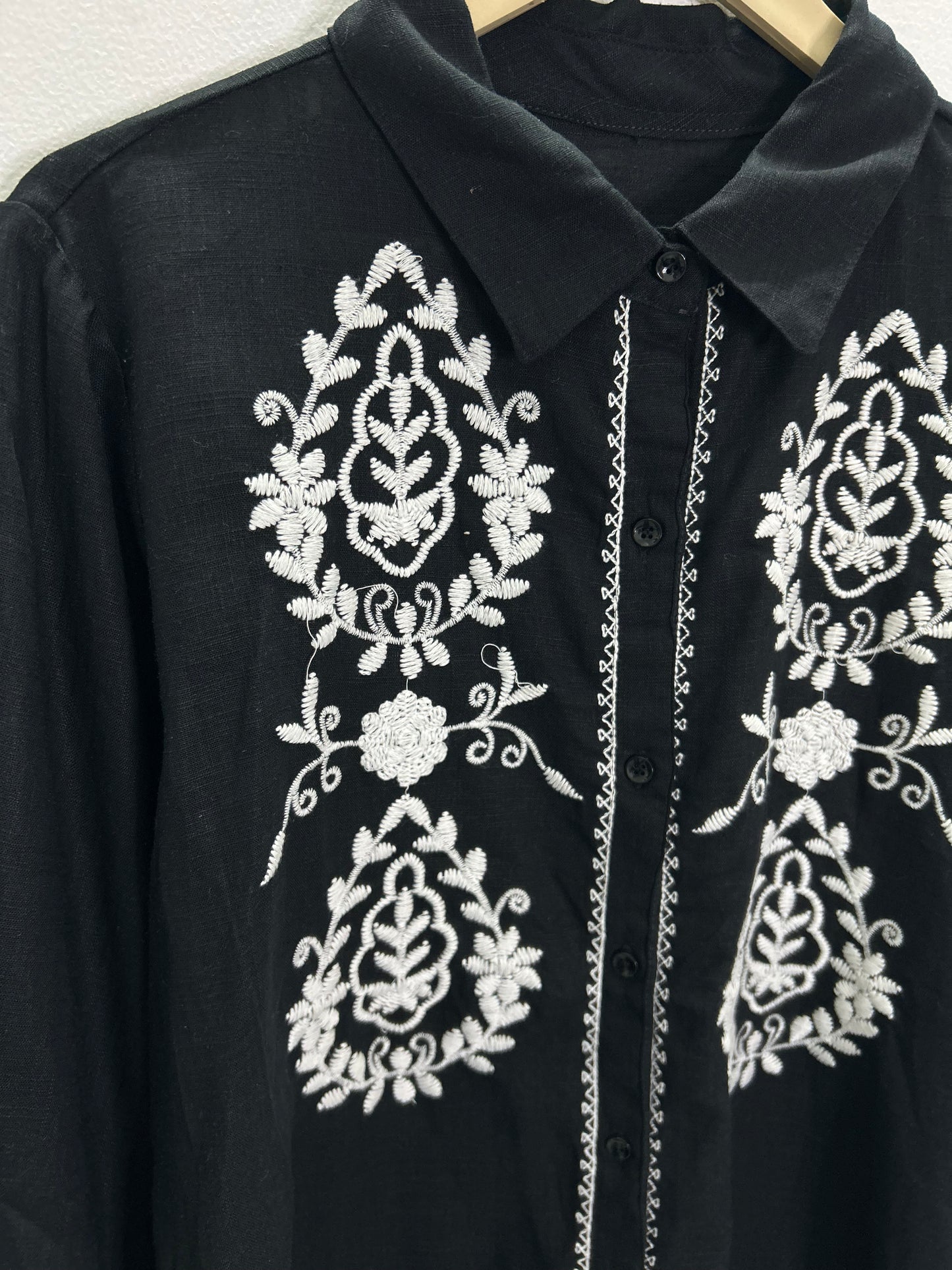 Black Embroidered Shirt