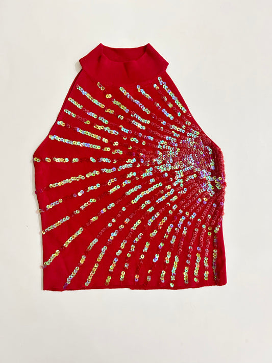 Embellished Red Top