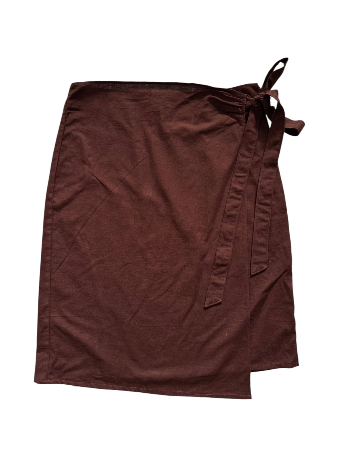 Cotton Brown Wrap Skirt
