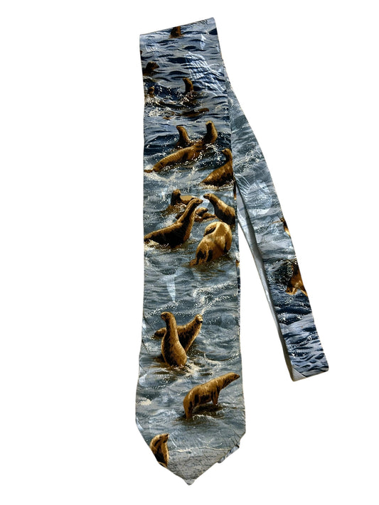 Vintage Sea Otters Tie #1