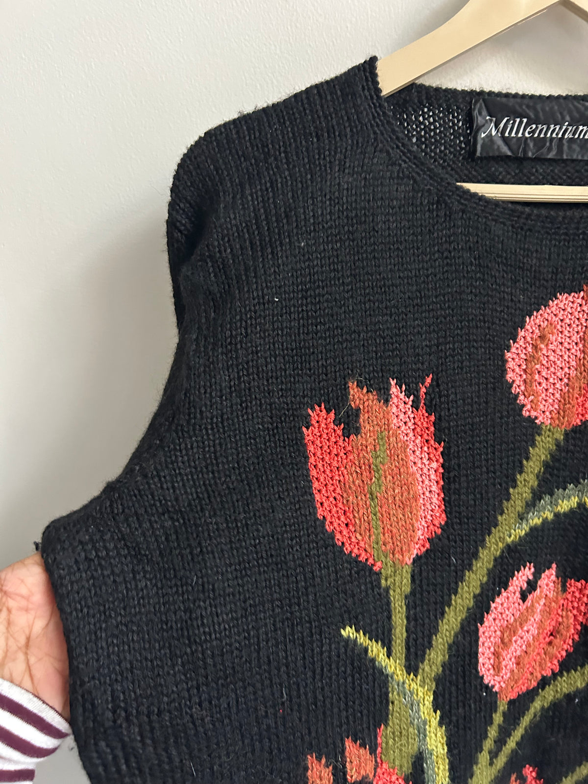 Floral Tulip Knit Sweater