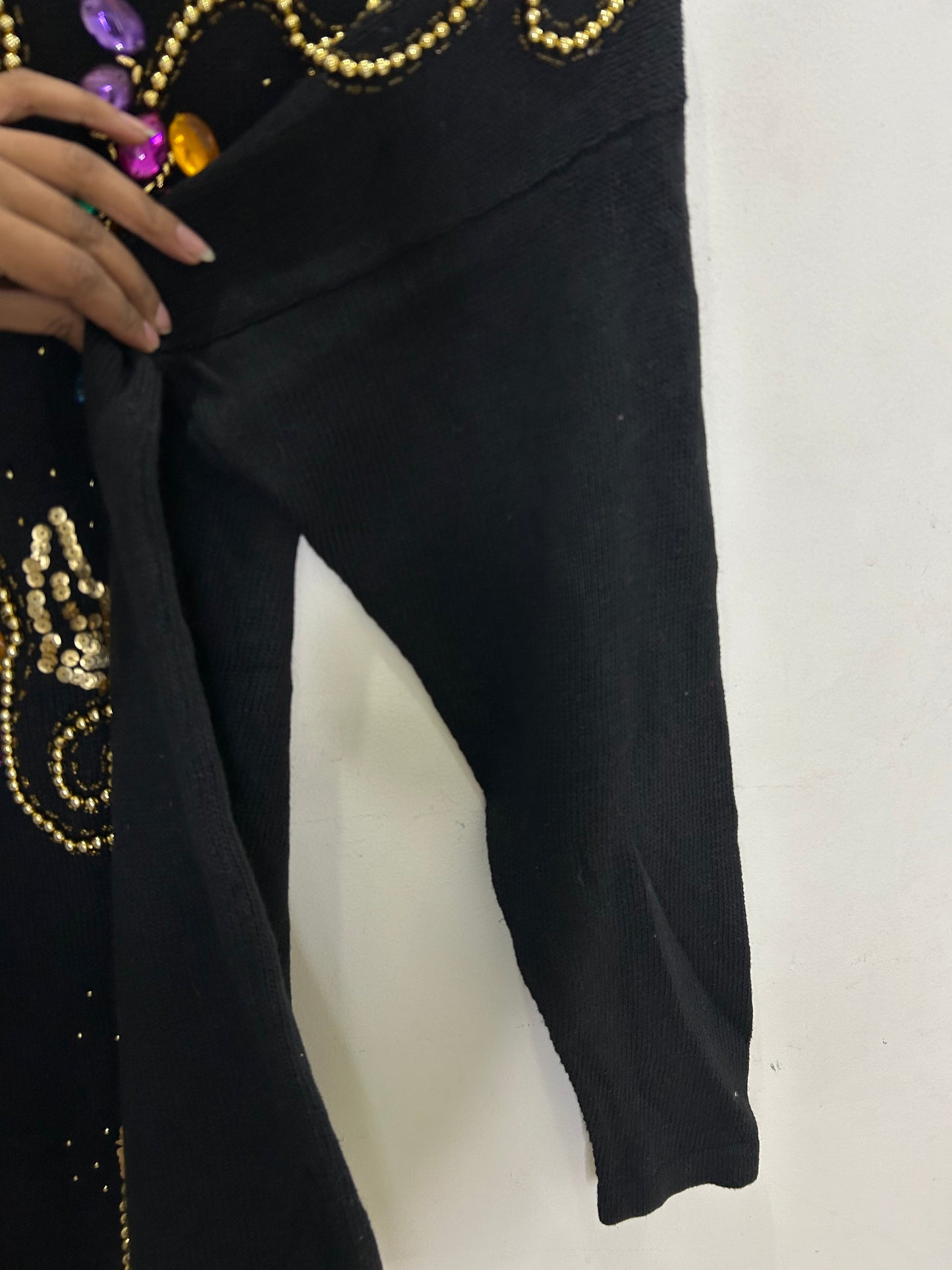 Embellished Black Sweater