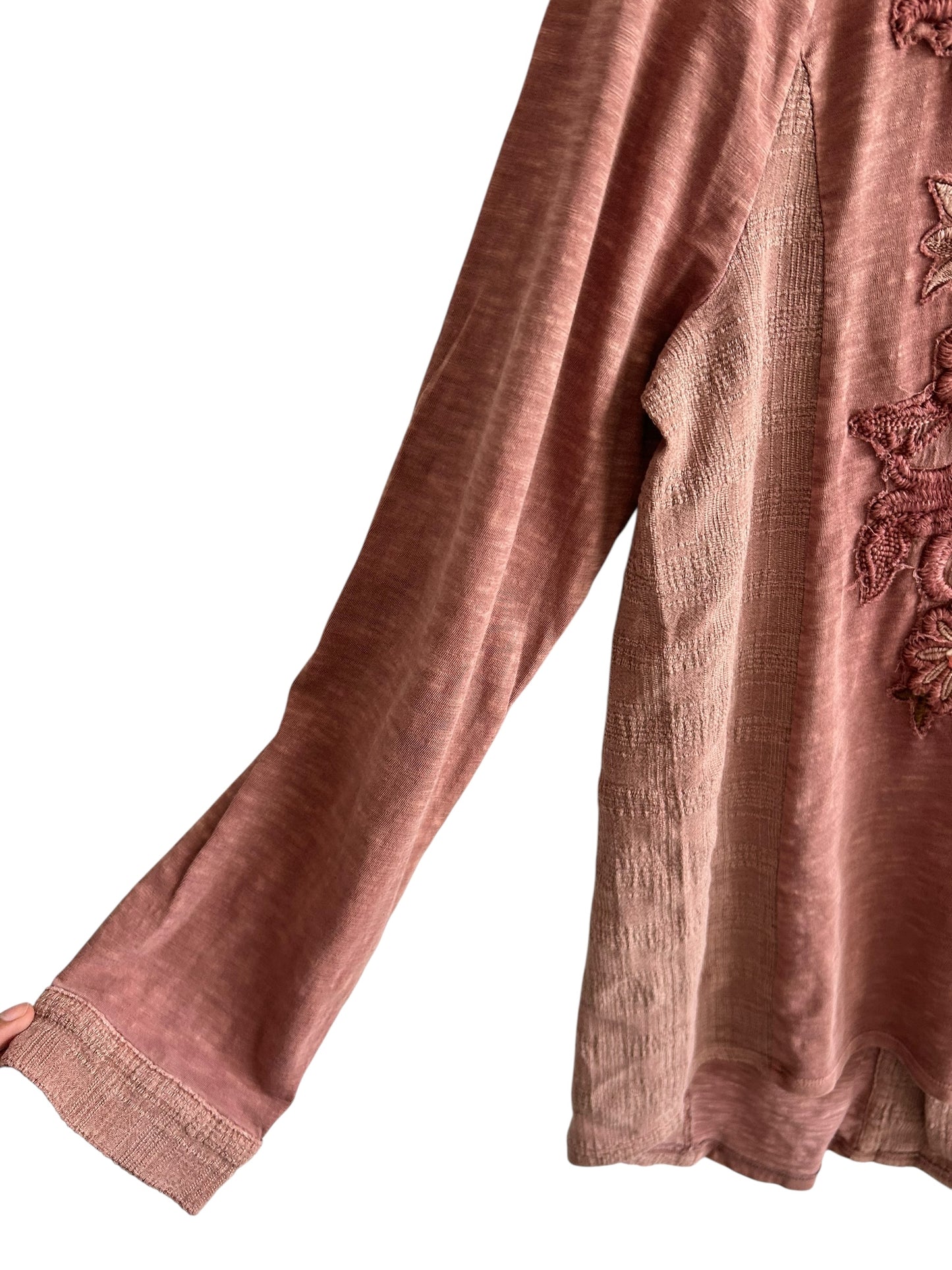 Floral Cotton Beaded Shirt