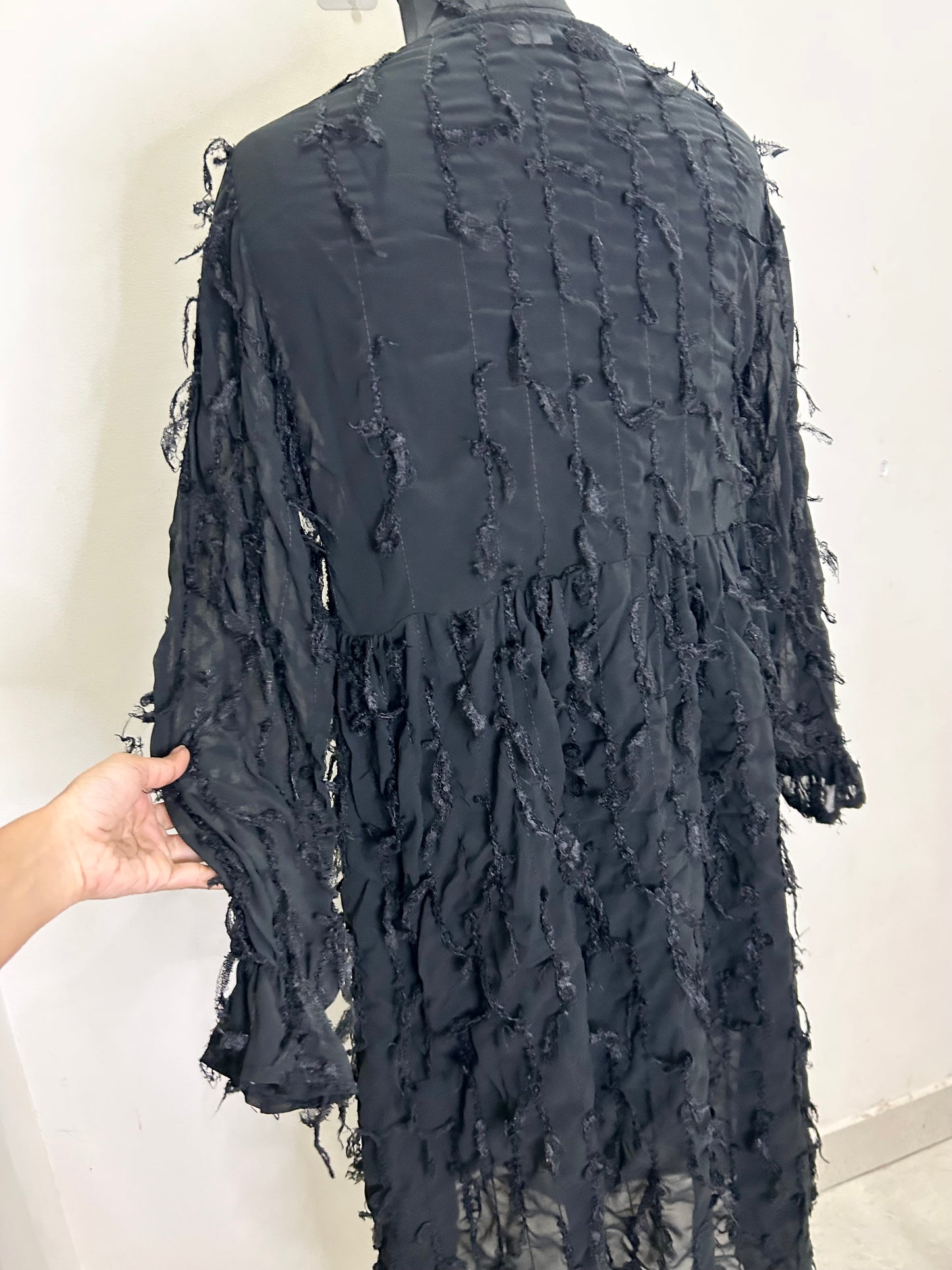 Textured Black Dress