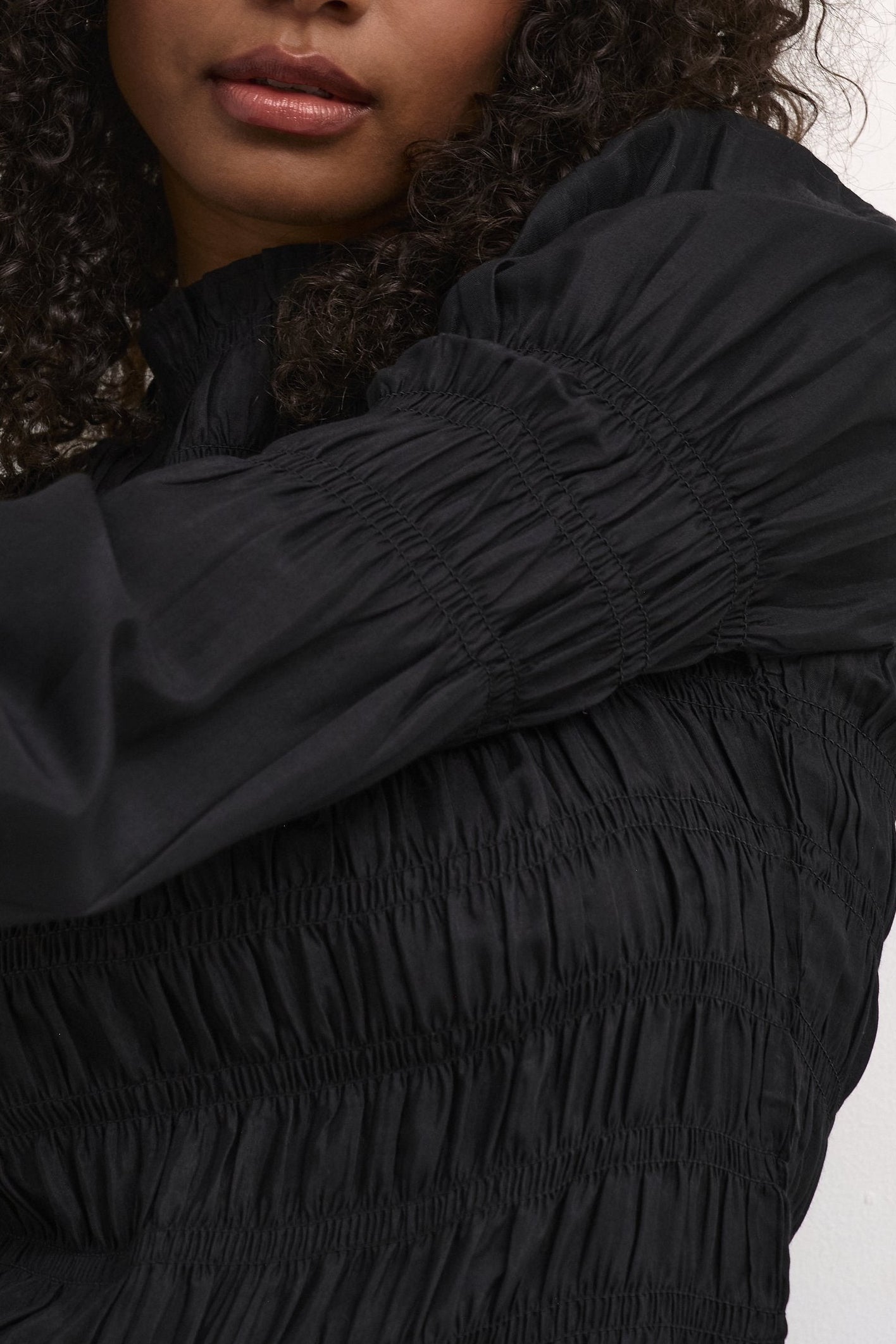 Black Ruched Top