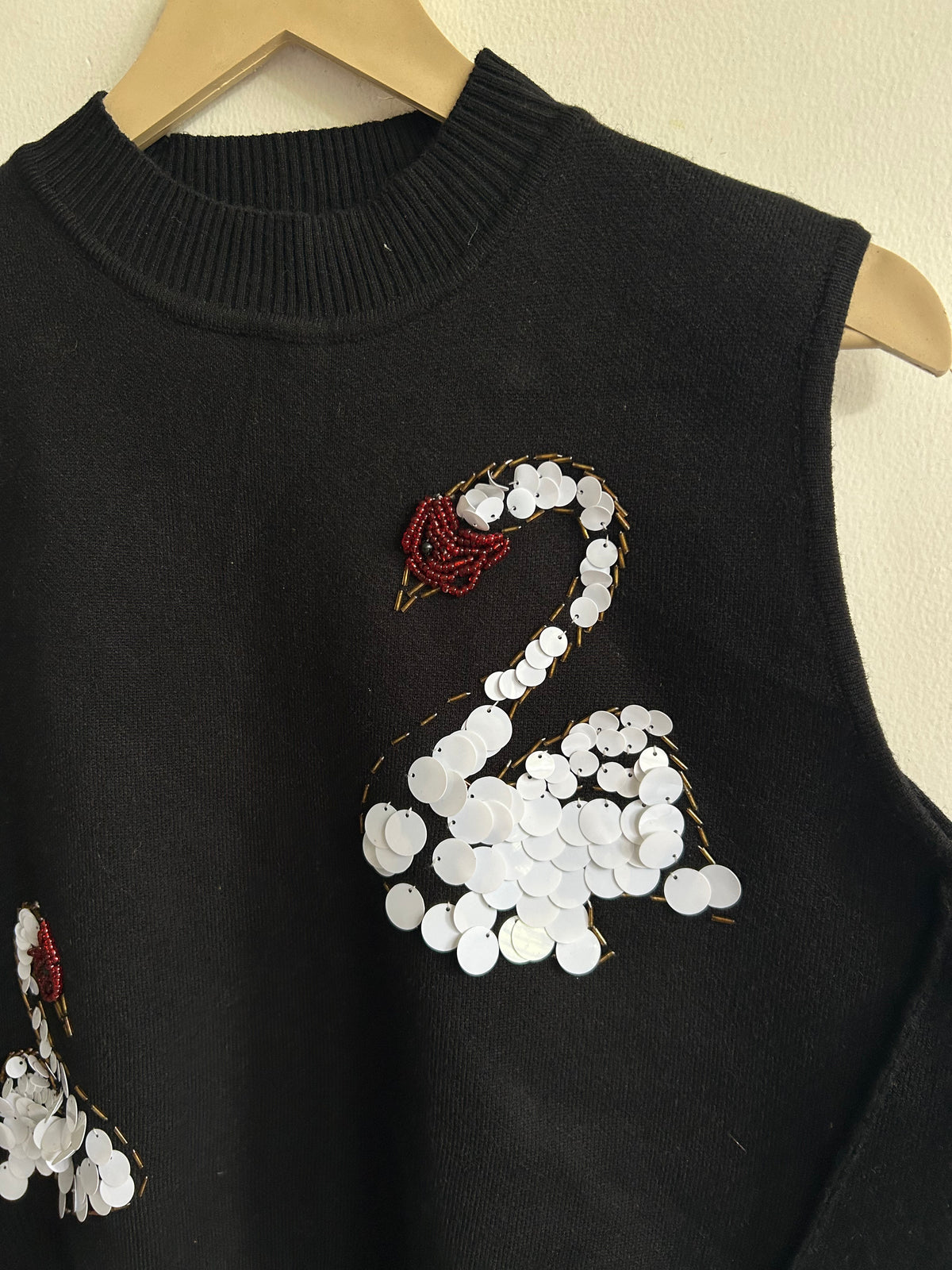 Swan Embellished Vest: 42”