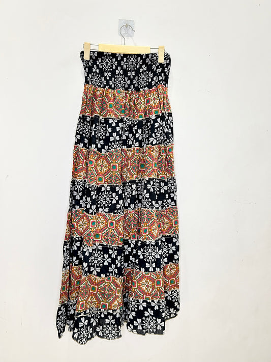 Cotton Dual Pattern Skirt