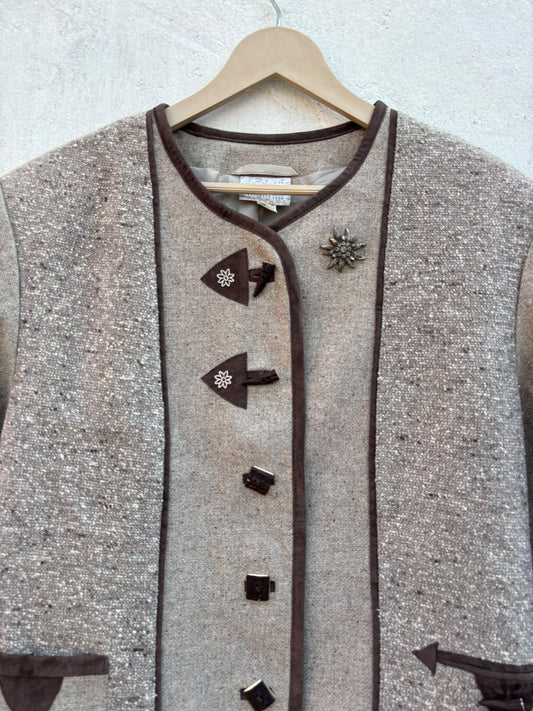 Vintage Brown Jacket: 42”