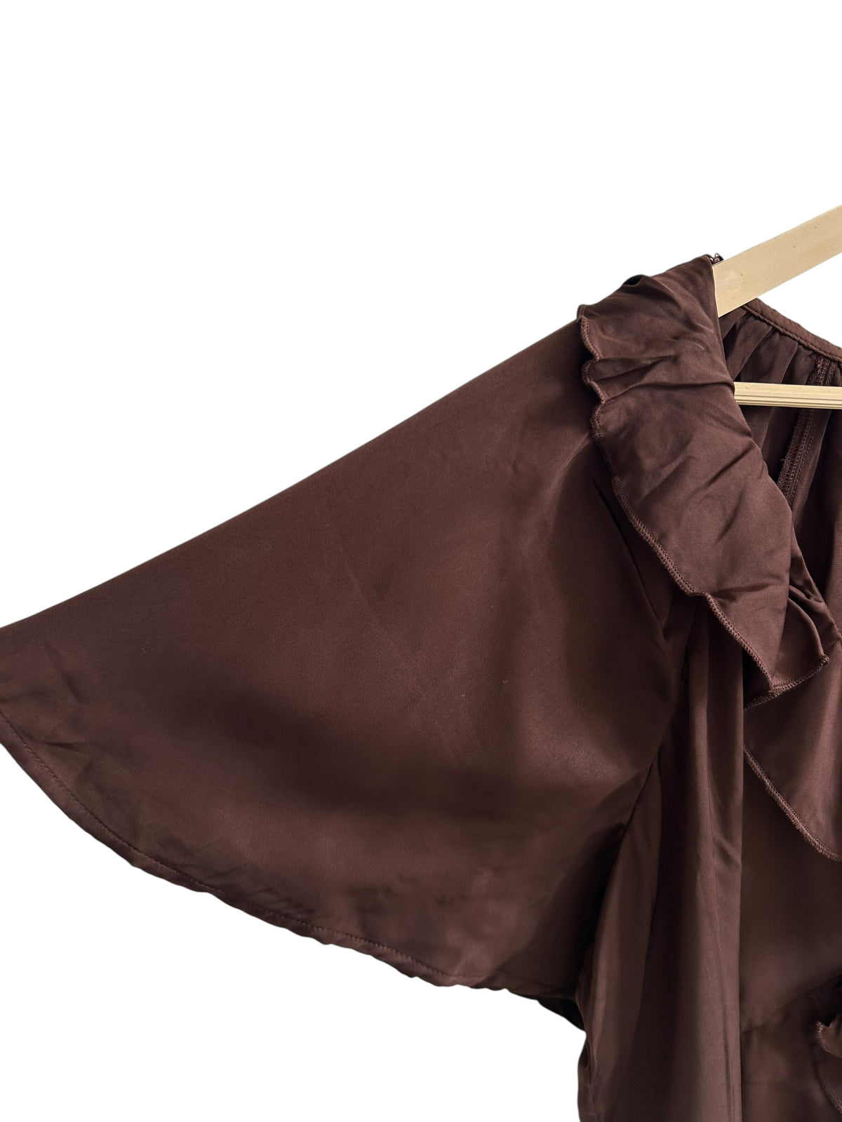Ruffle Brown Top