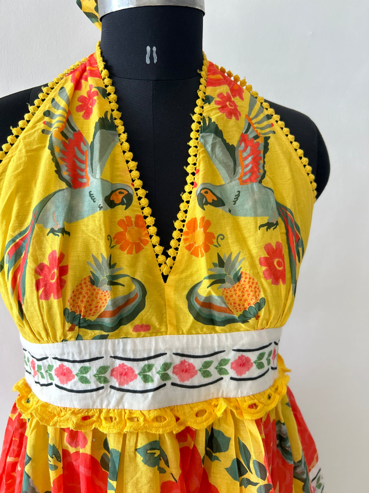 Halterneck Yellow Dress: 36”