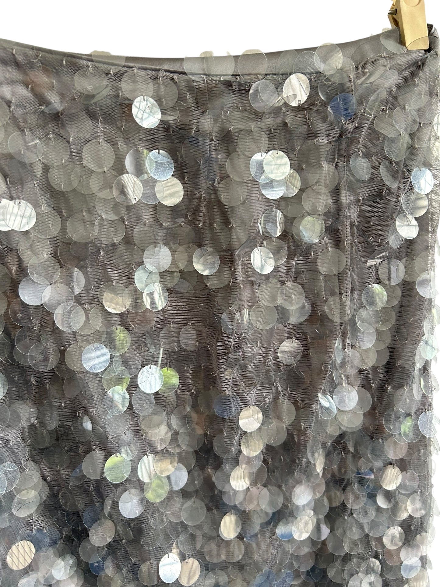 Grey Sequined Skirt