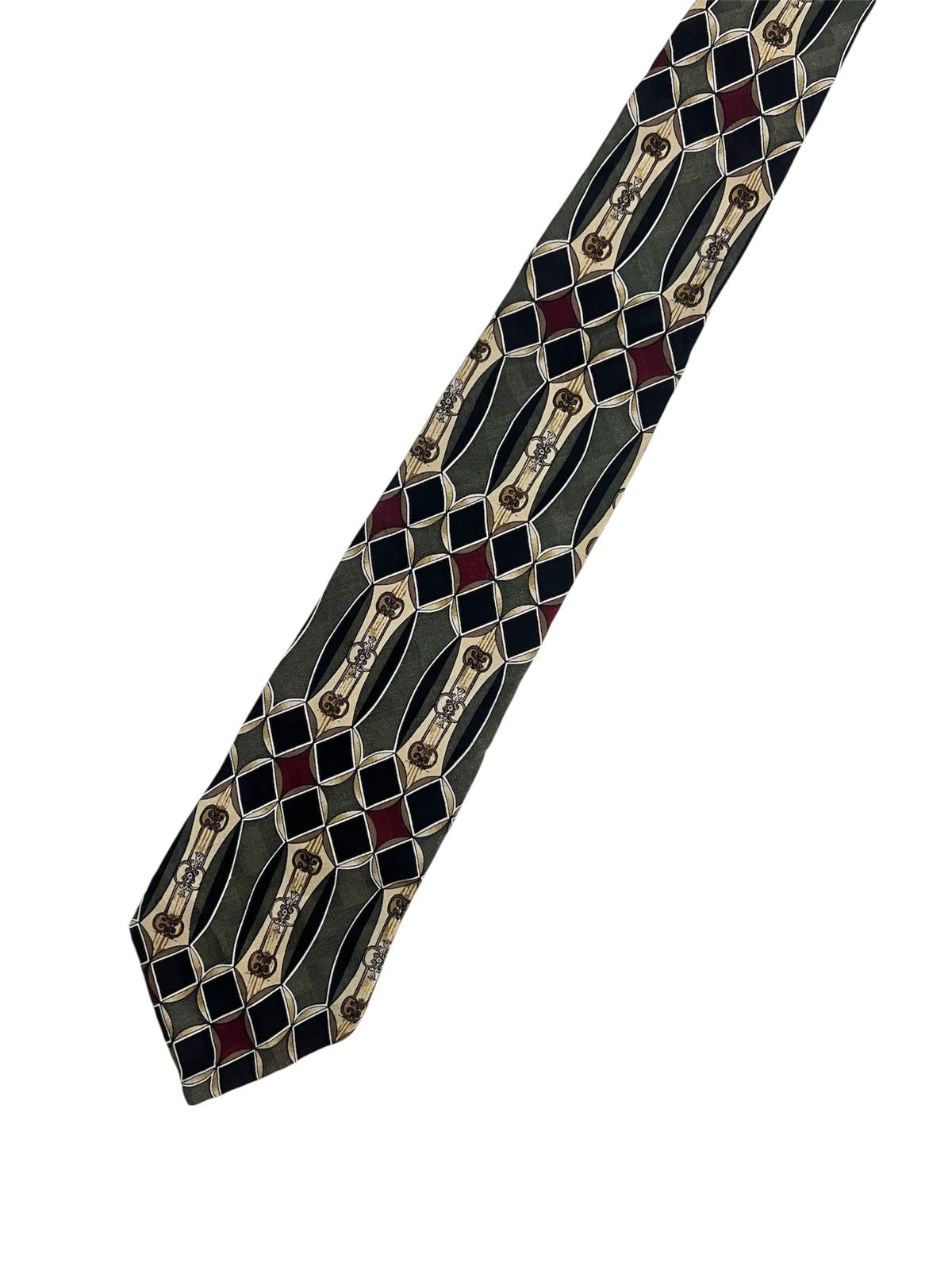 Vintage Geometric Print Tie