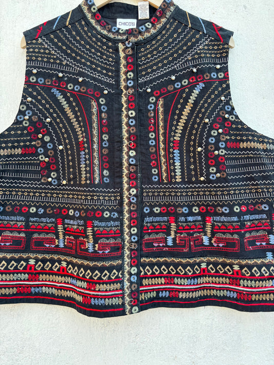 Embroidered Vest: 44”