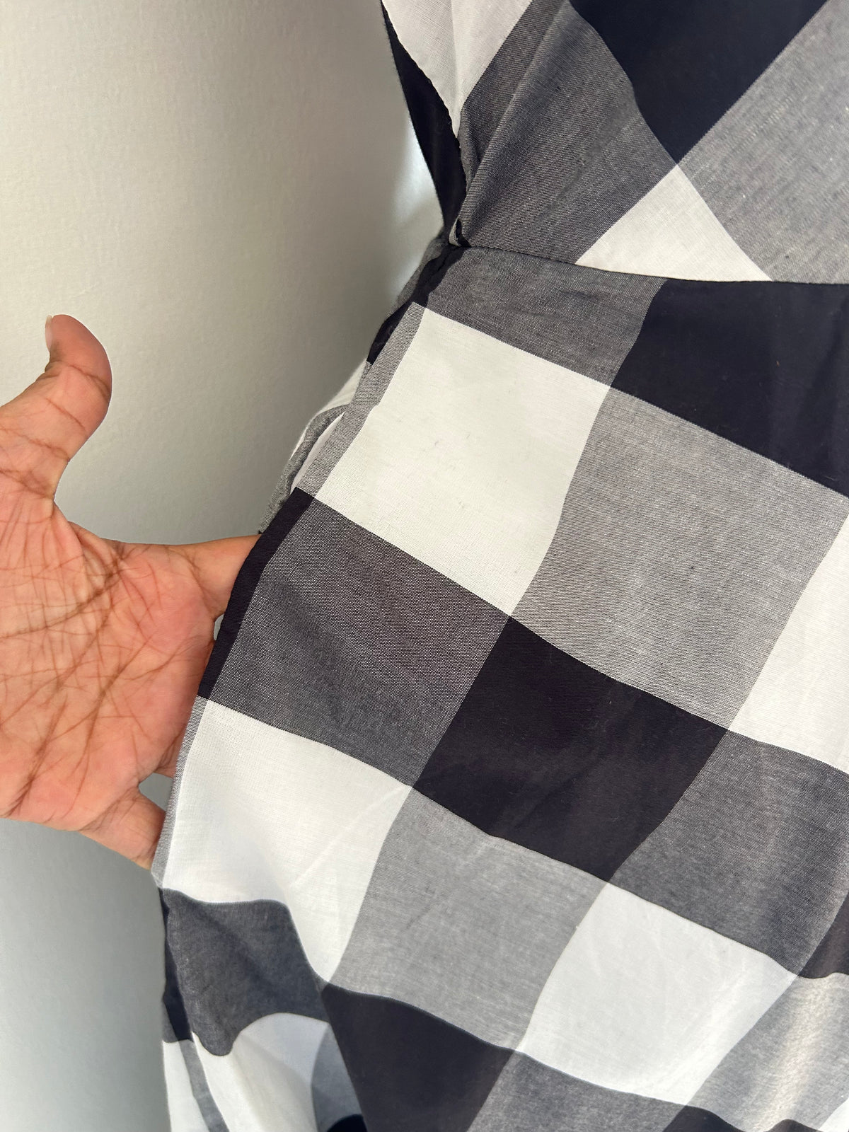 Checkered Halterneck Dress