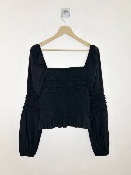 Black Ruched Top
