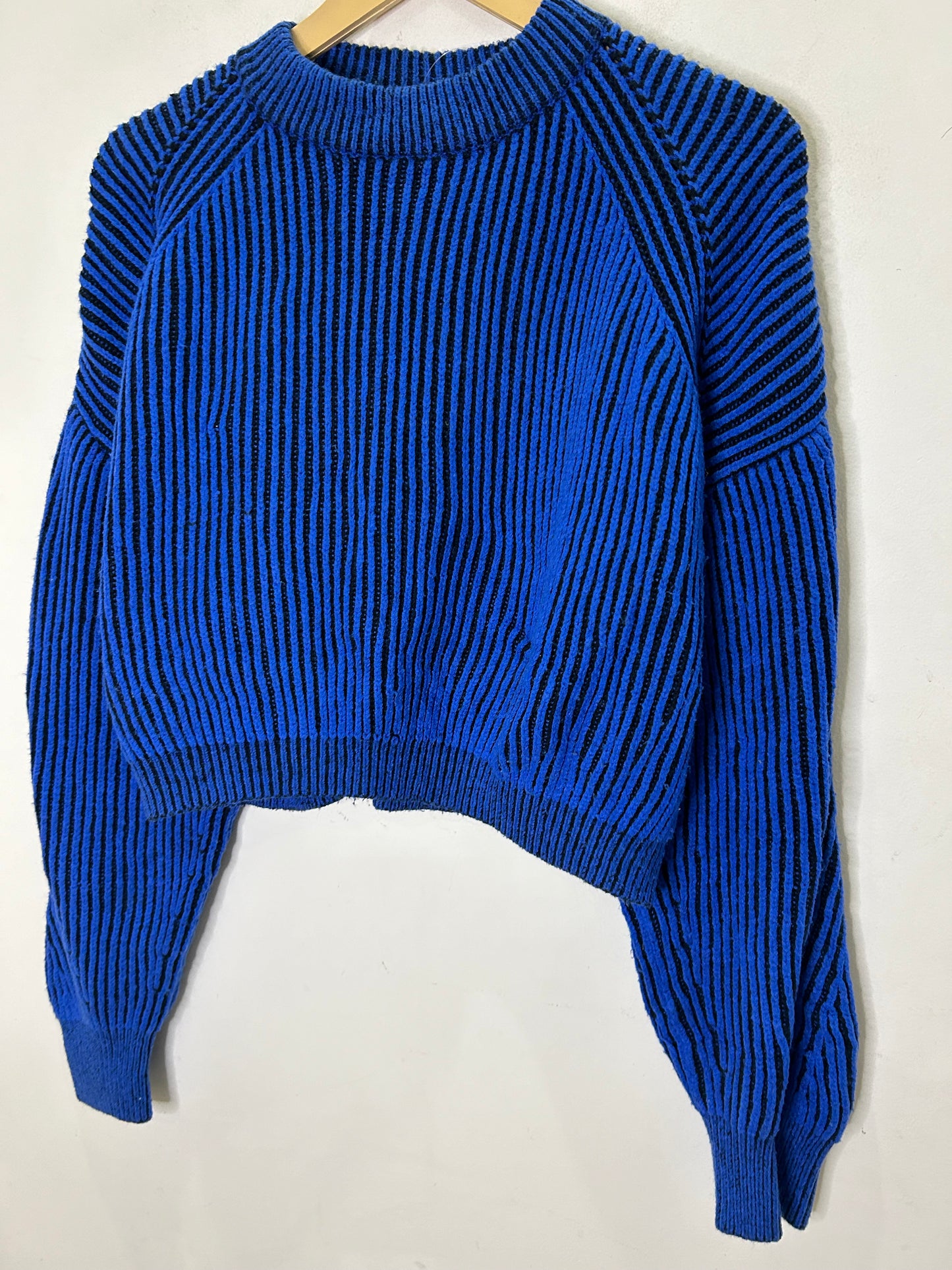 BERSHKA Blue Striped Sweater