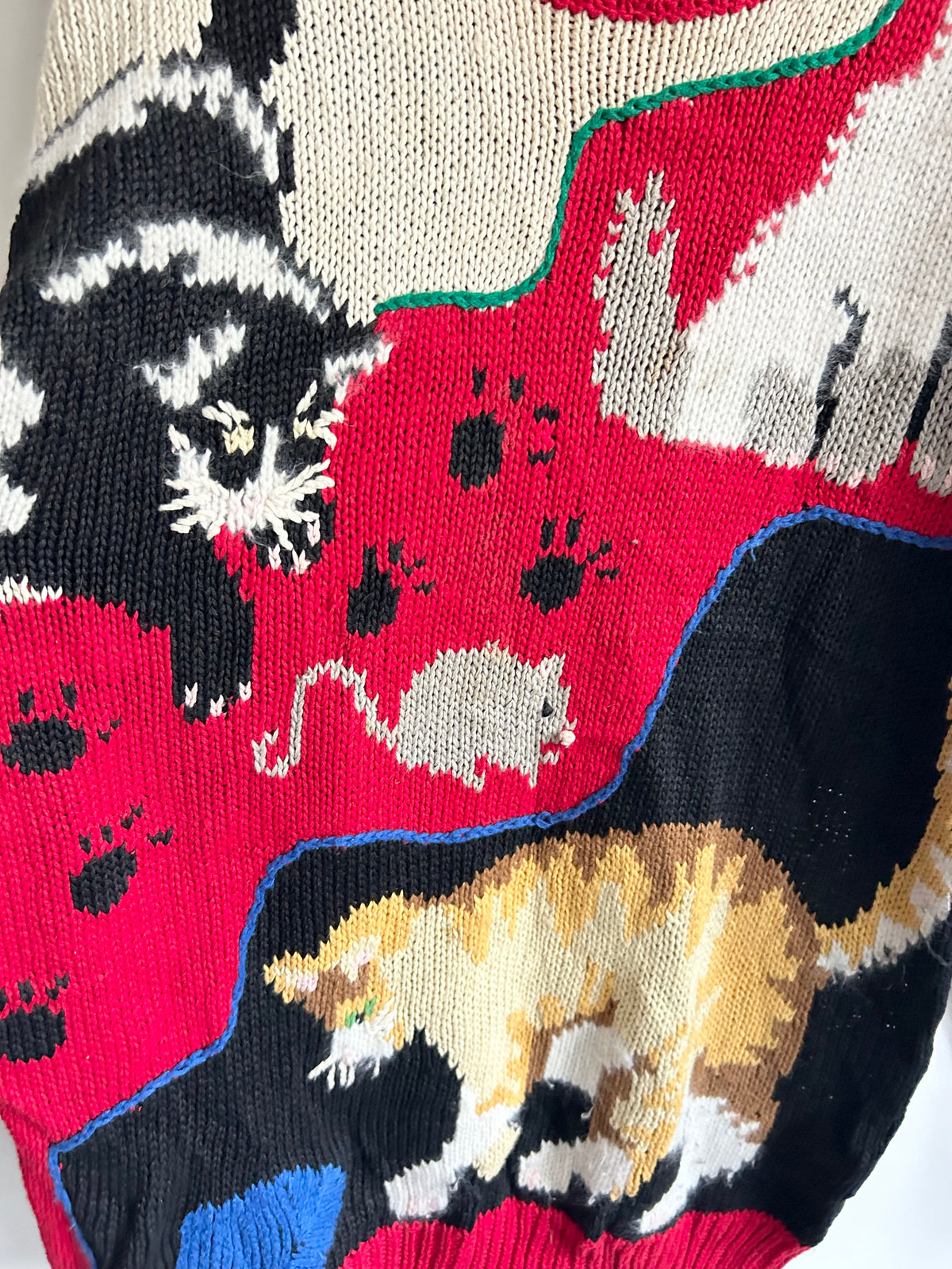 Vintage Cat Knit Sweater