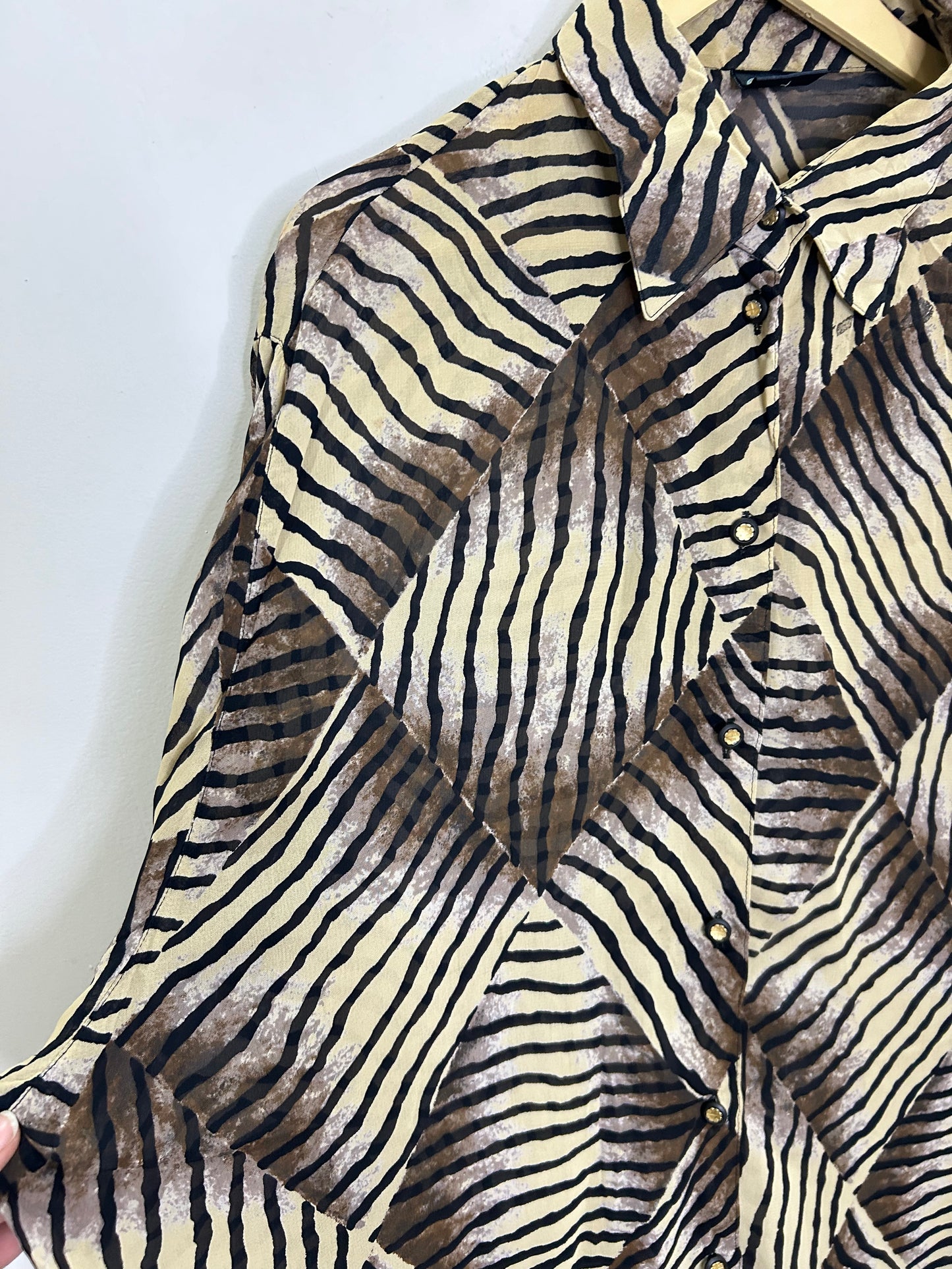 Zig zag Brown Shirt: Chest- 52”