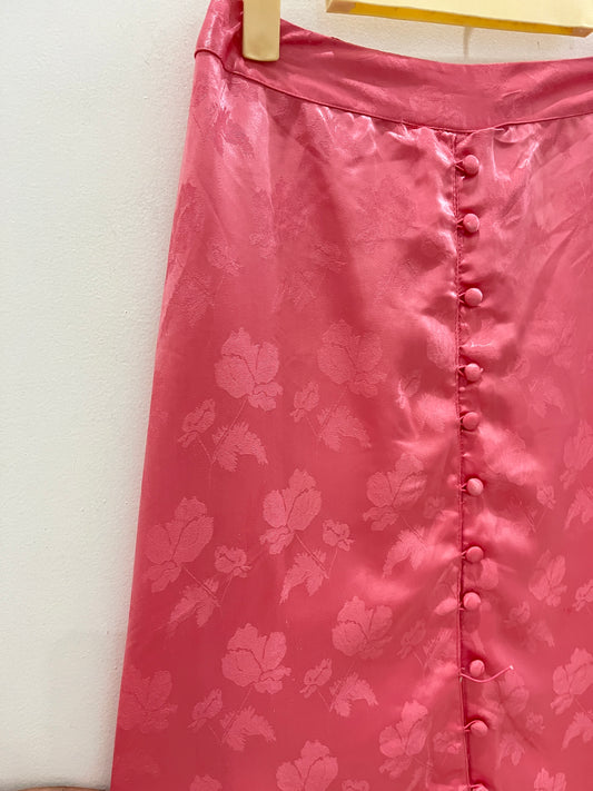 Pink Satin Skirt