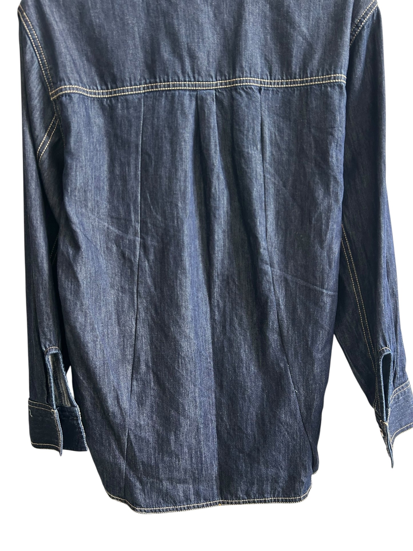 Denim Ruffle Shirt