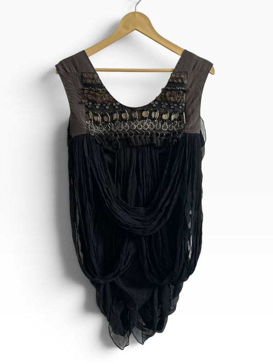 Black Draped Top