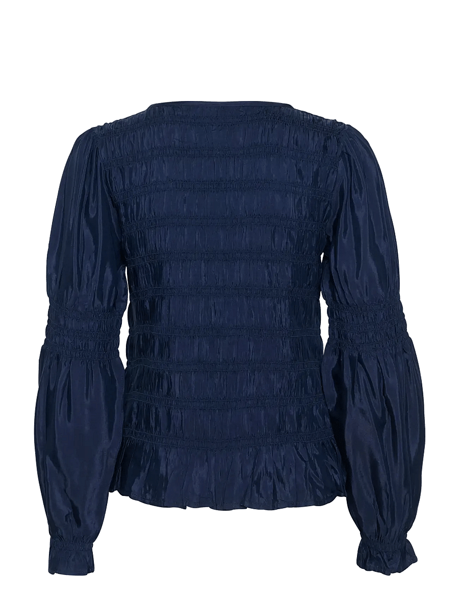 Blue Ruched Top
