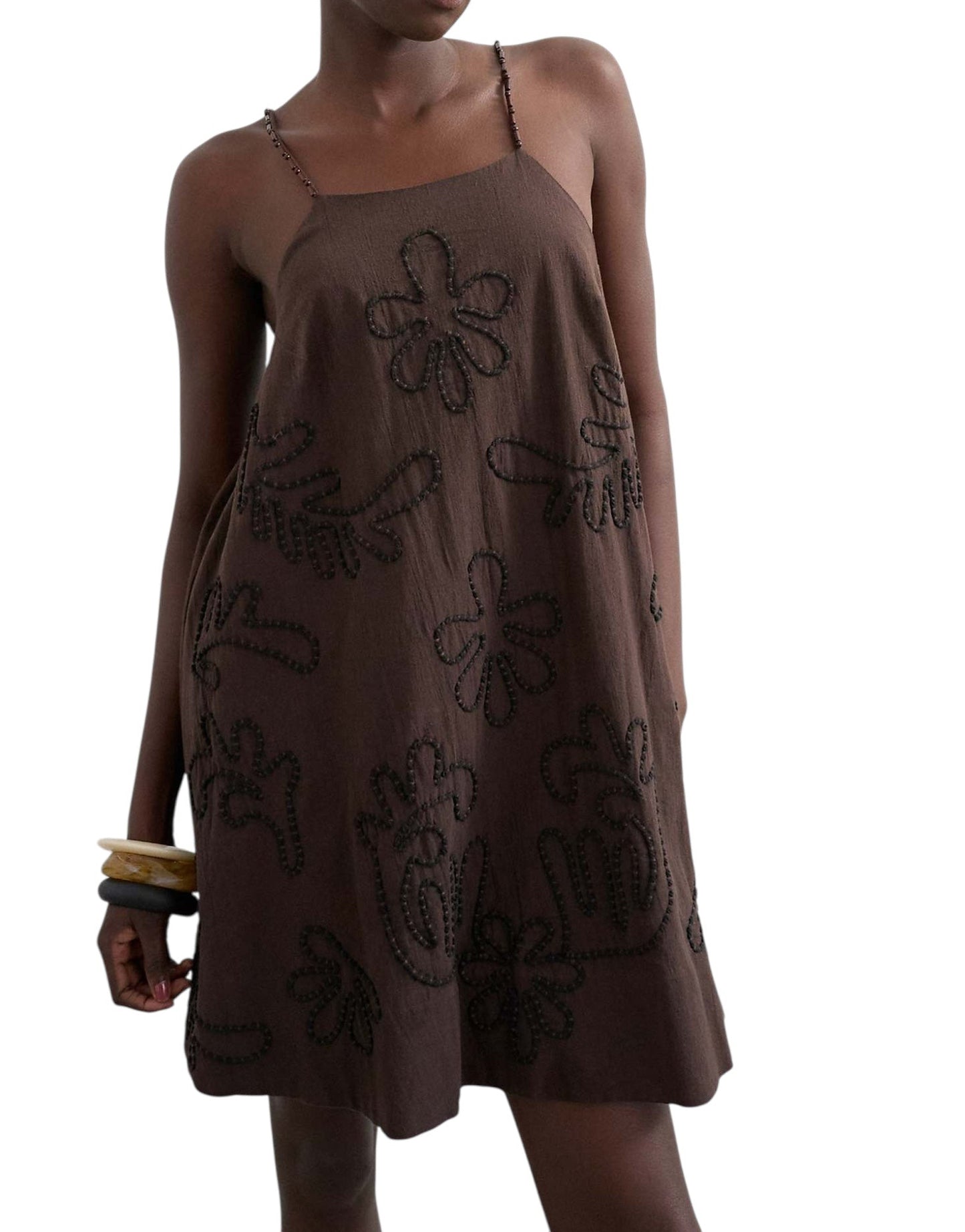 ASOS Brown Cotton Strappy Dress