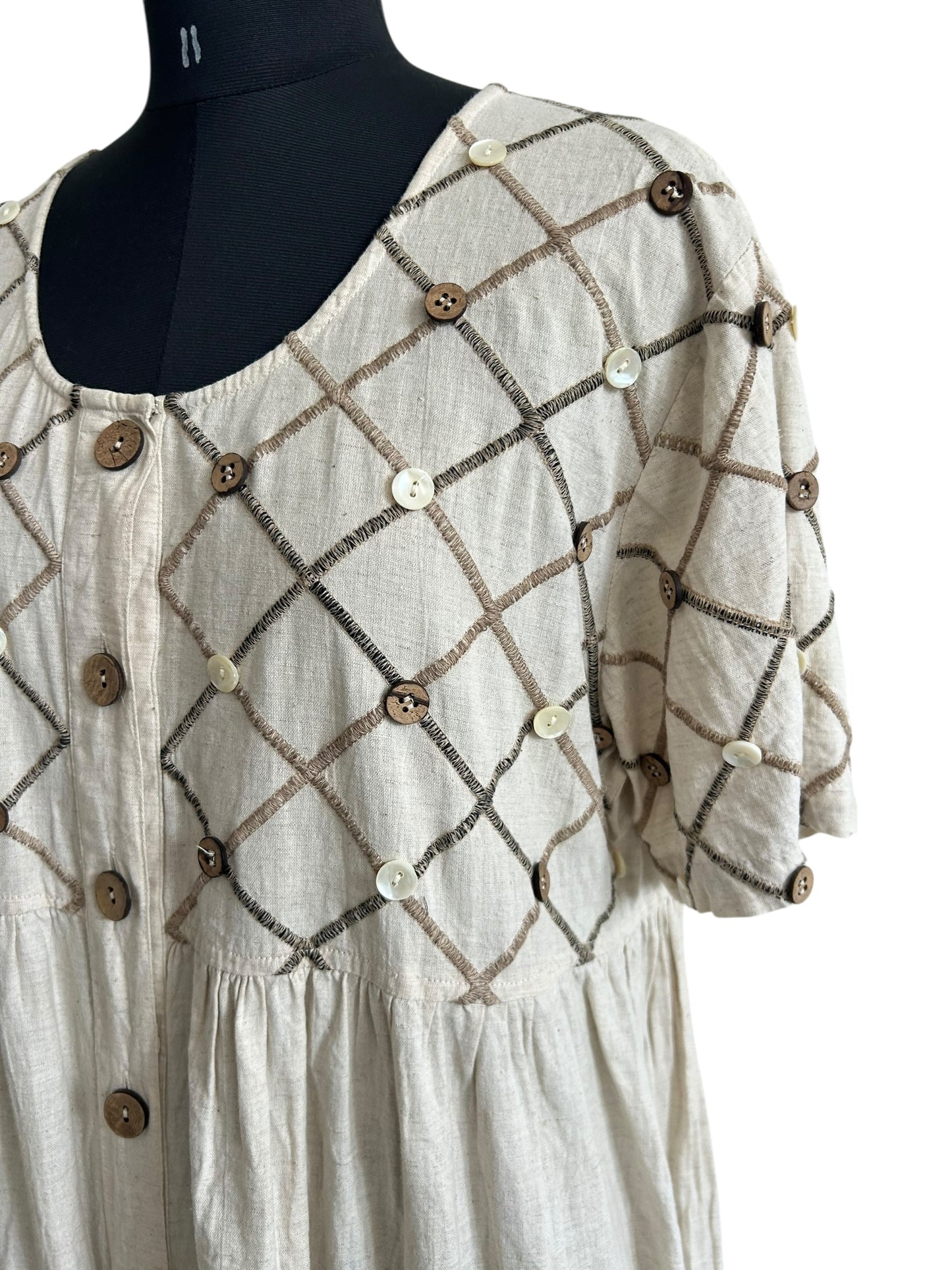 Button Cotton Dress