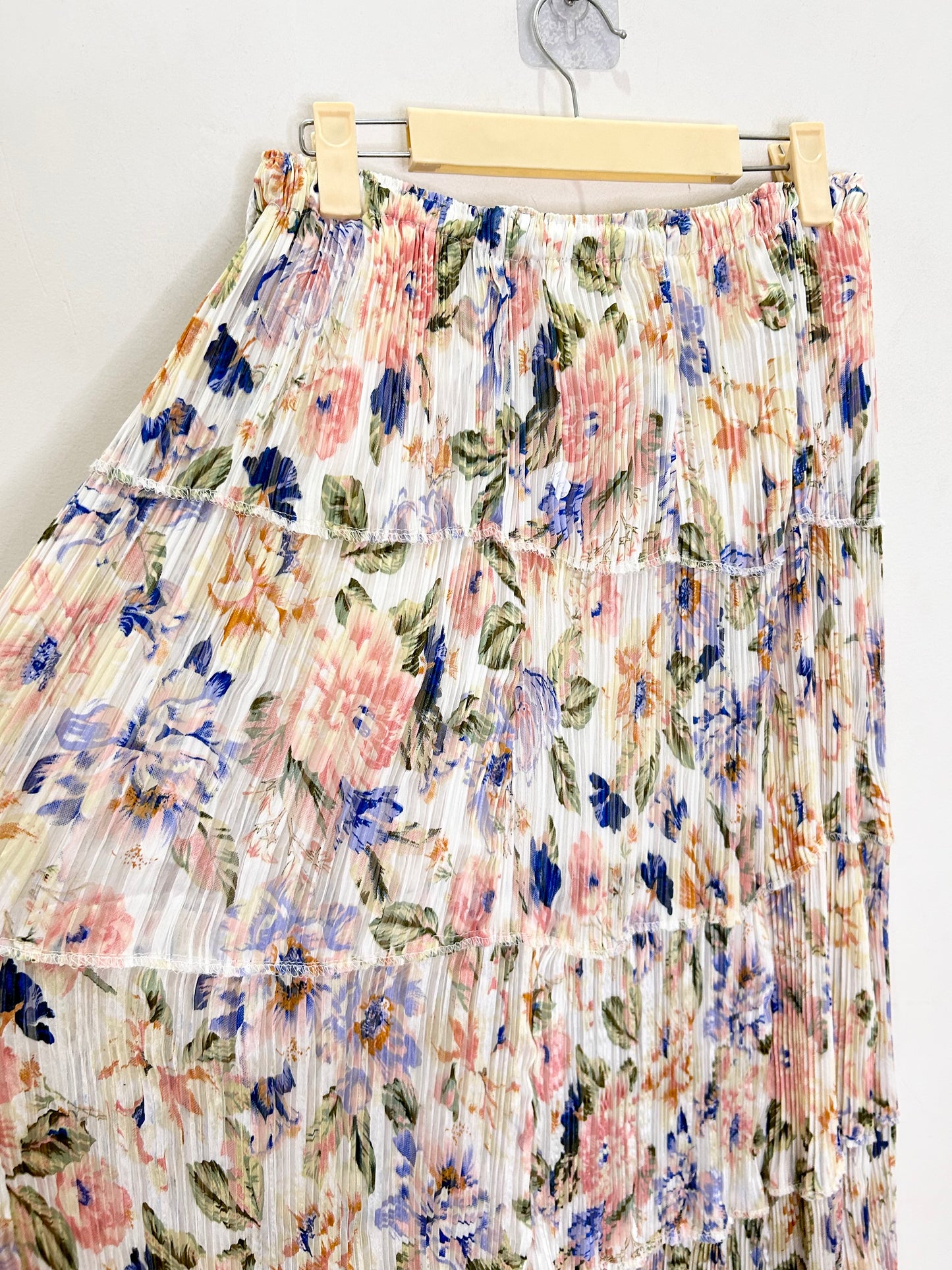 Floral Pleated Skirt