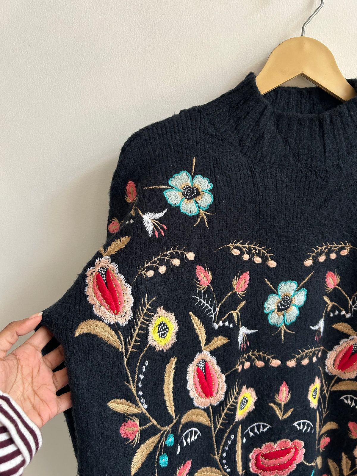 Floral Embroidered Sweater