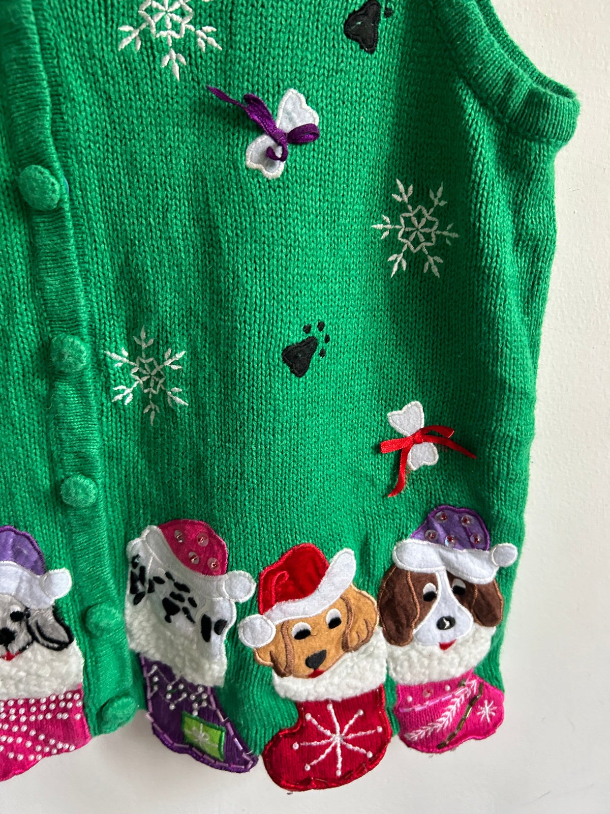 Christmas Dogs Knit Vest