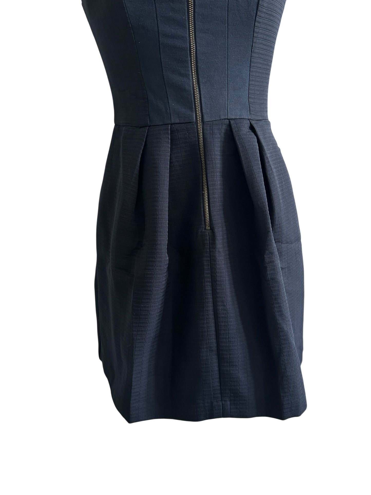 Navy Blue Zipper Dress