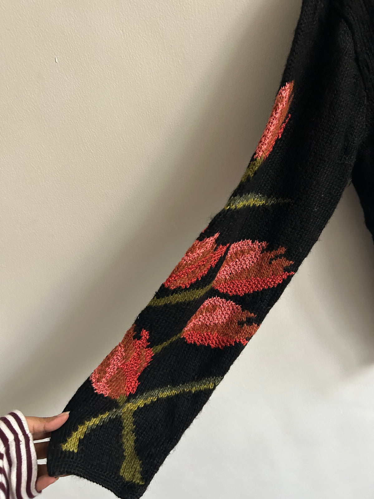 Floral Tulip Knit Sweater