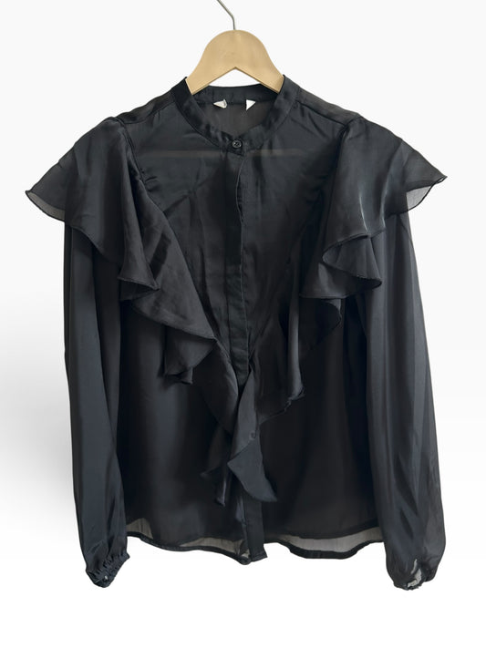 Sheer Ruffle Shirt
