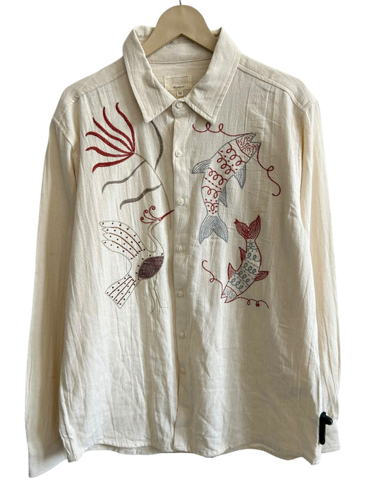 Cotton Fish Embroidered Shirt