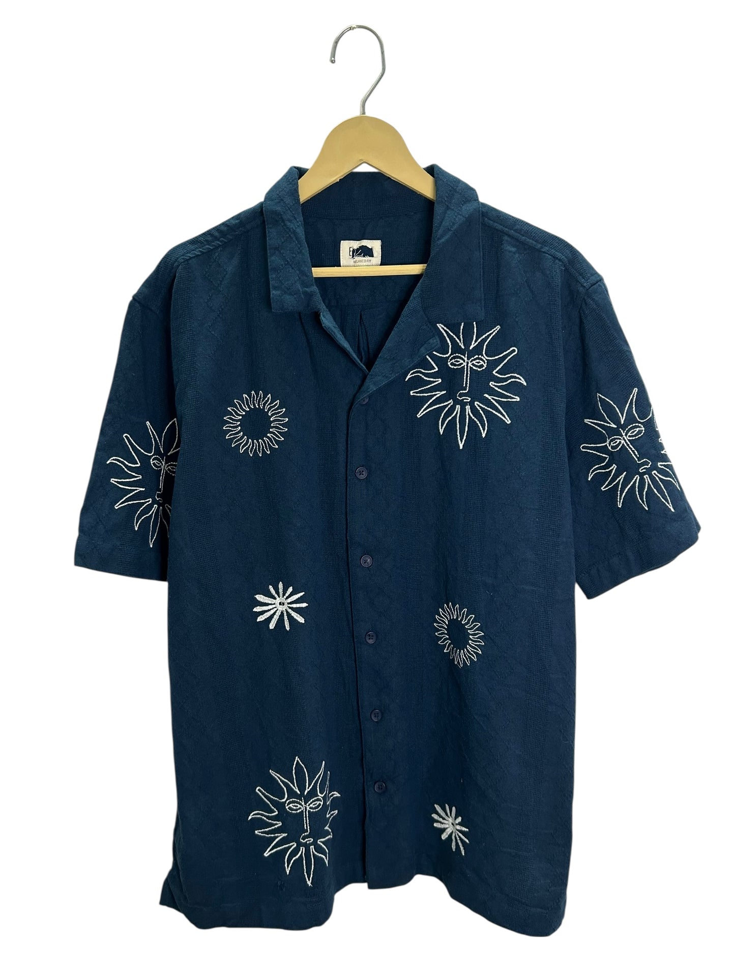 Sun& Moon Cotton Embroidered Shirt