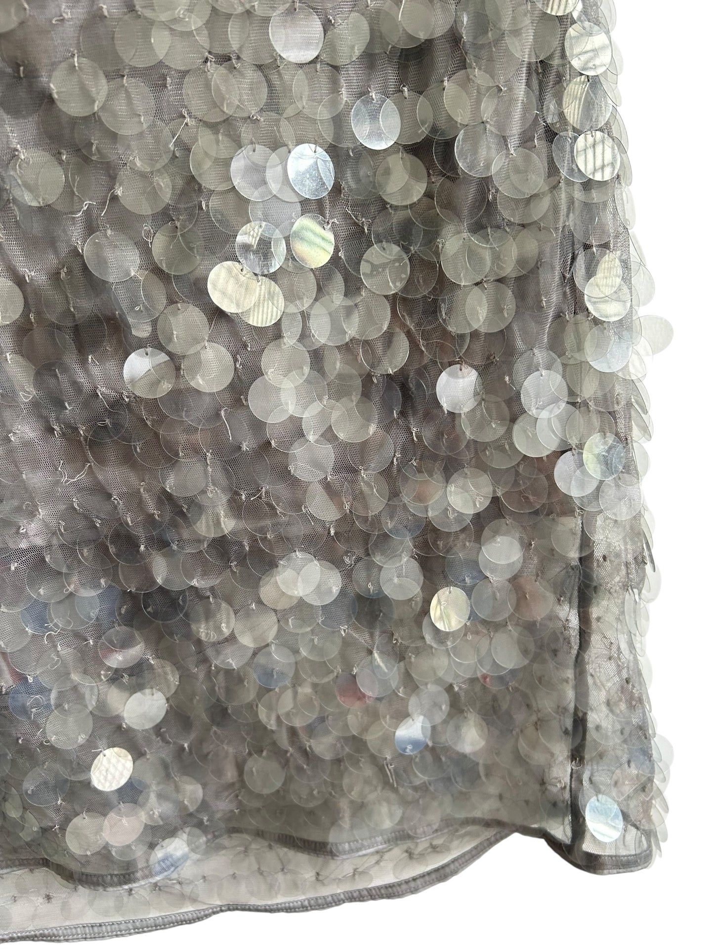 Grey Sequined Skirt