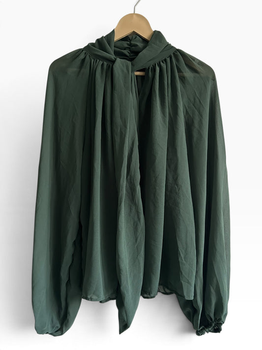 Green Scarf Top