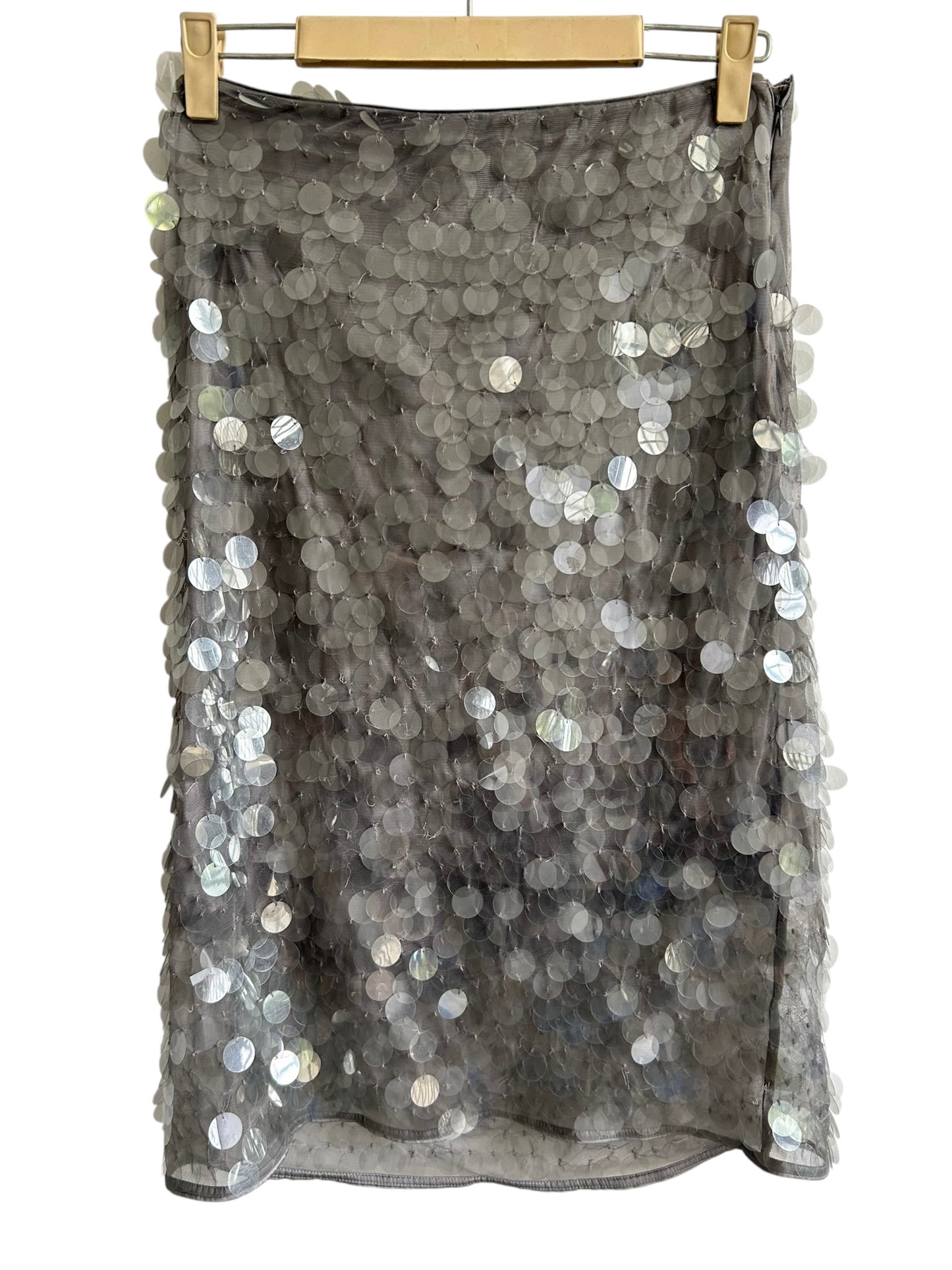 Grey Sequined Skirt