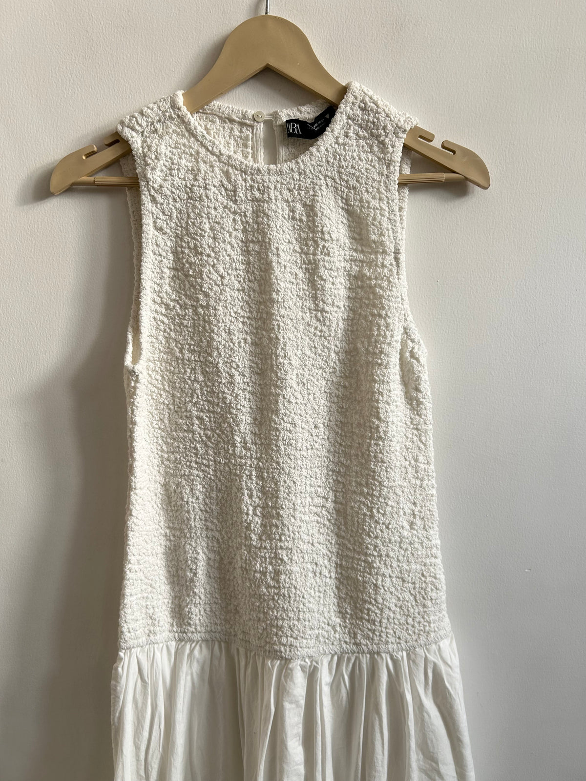 Zara Balloon White Dress