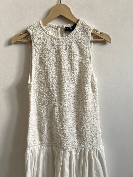 Zara Balloon White Dress