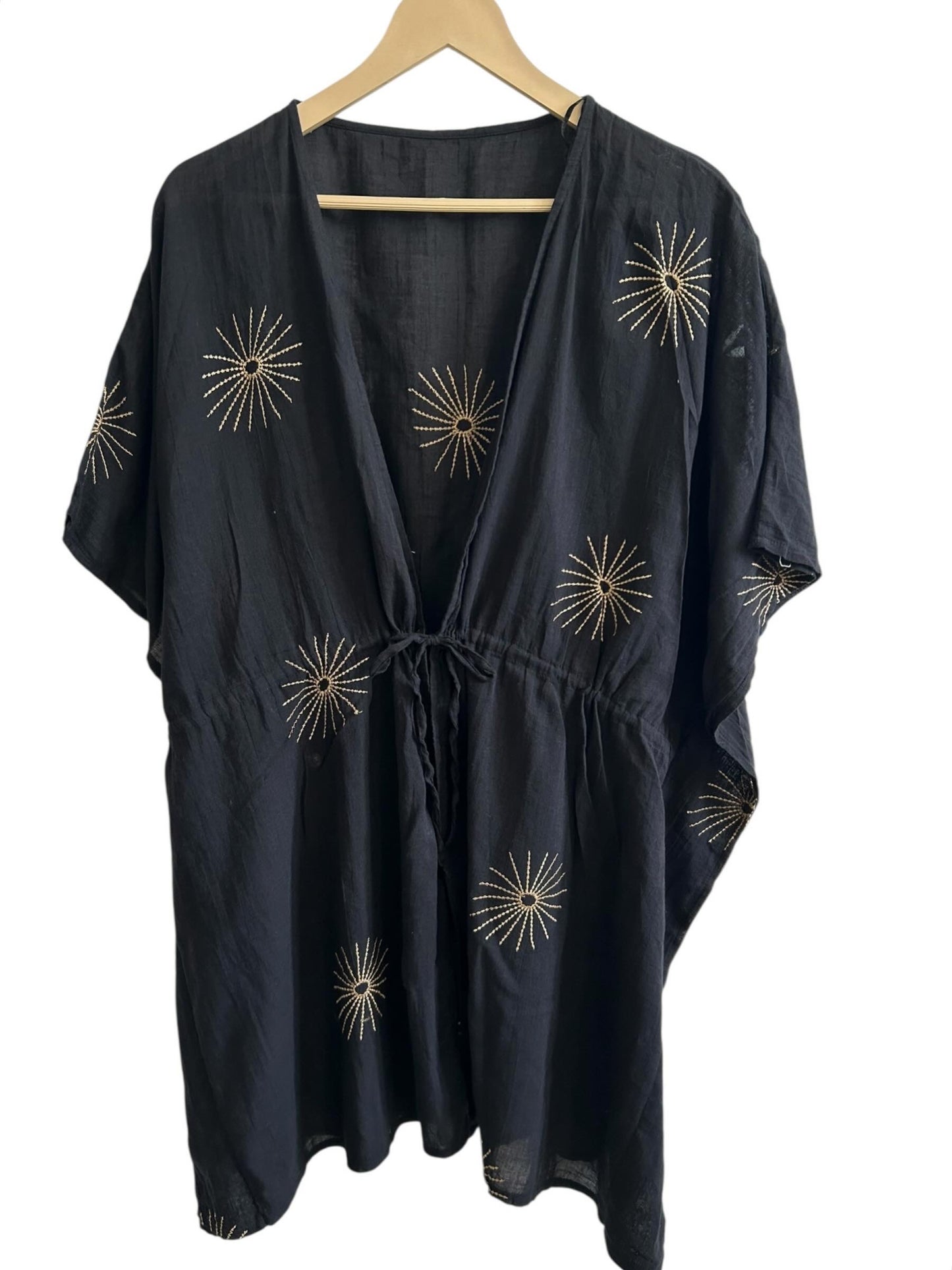 Black Embroidered Kaftan