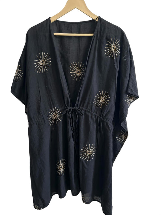 Black Embroidered Kaftan