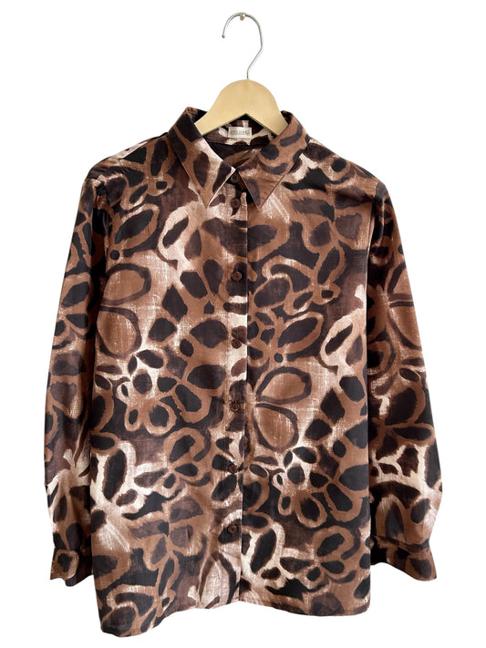 Brown Floral Shirt