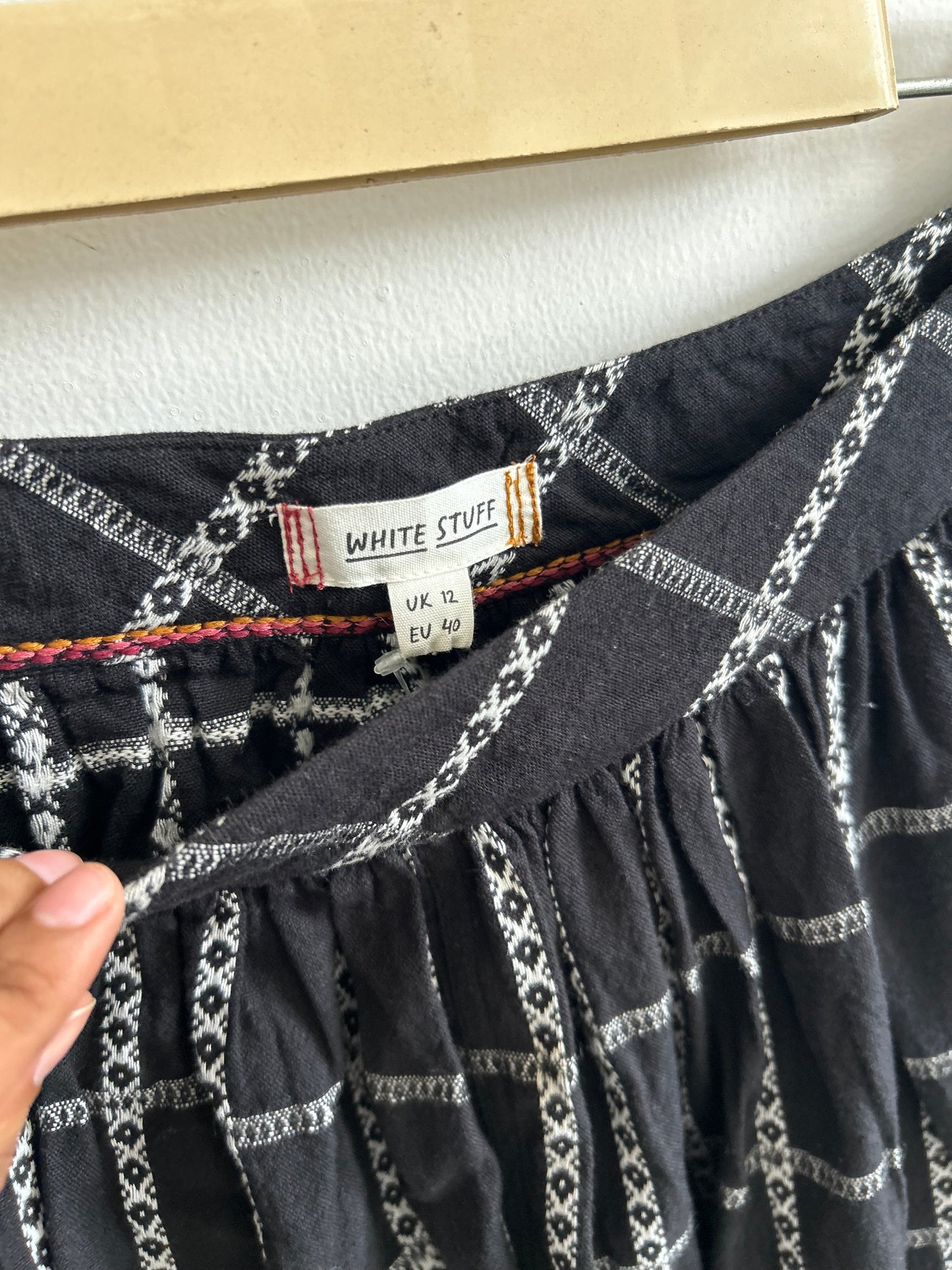 Check Midi Skirt with Pocket