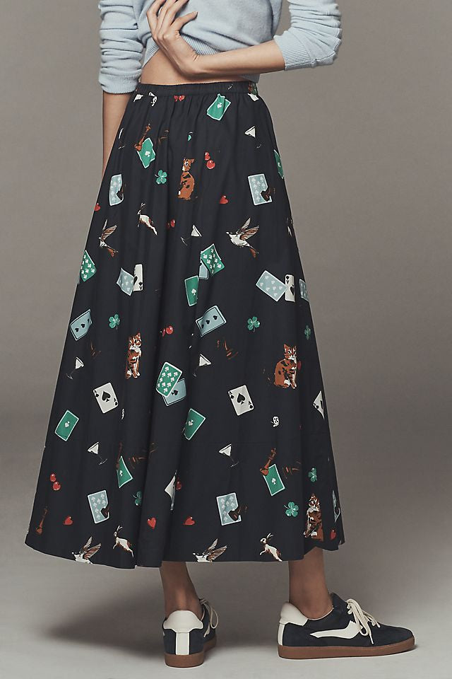 Poplin Printed Skirt