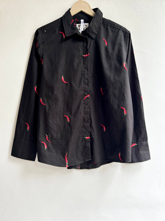 Cotton Chilli Embroidered Shirt: Chest-44”