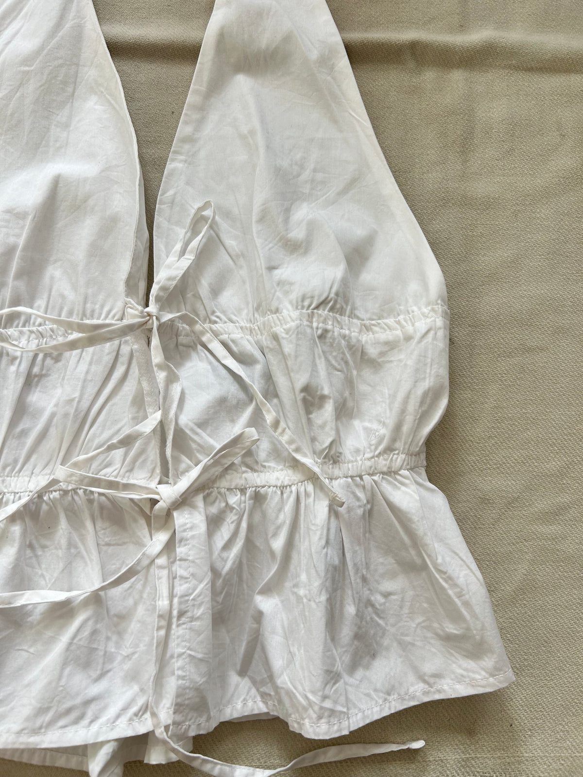 White Halterneck Knot Top: 40”