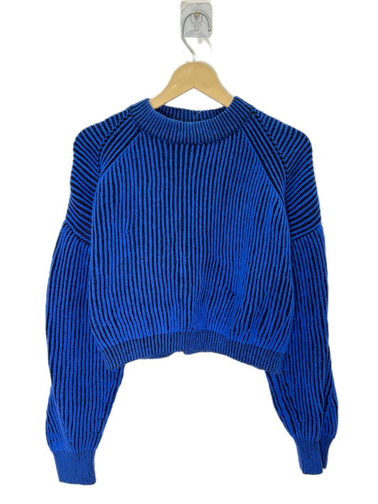 BERSHKA Blue Striped Sweater